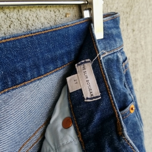 Madewell Slim Boy Jean Brinville Wash Rip & Repair 27 - Picture 14 of 15